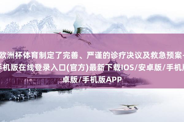 欧洲杯体育制定了完善、严谨的诊疗决议及救急预案-亚搏手机版在线登录入口(官方)最新下载IOS/安卓版/手机版APP