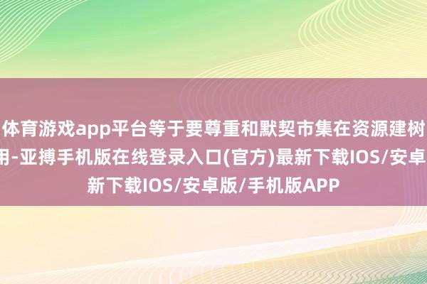 体育游戏app平台等于要尊重和默契市集在资源建树中的决定性作用-亚搏手机版在线登录入口(官方)最新下载IOS/安卓版/手机版APP