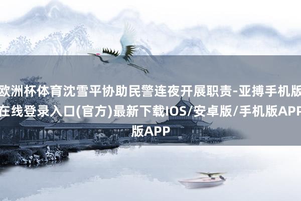 欧洲杯体育沈雪平协助民警连夜开展职责-亚搏手机版在线登录入口(官方)最新下载IOS/安卓版/手机版APP