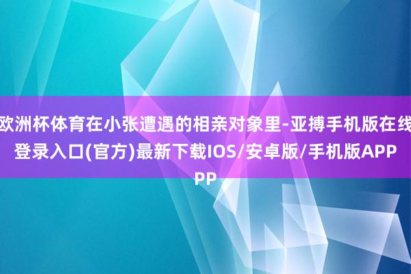 欧洲杯体育在小张遭遇的相亲对象里-亚搏手机版在线登录入口(官方)最新下载IOS/安卓版/手机版APP