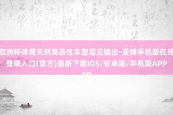欧洲杯体育天然高品性车型层见错出-亚搏手机版在线登录入口(官方)最新下载IOS/安卓版/手机版APP