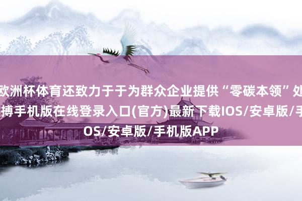 欧洲杯体育还致力于于为群众企业提供“零碳本领”处置决策-亚搏手机版在线登录入口(官方)最新下载IOS/安卓版/手机版APP