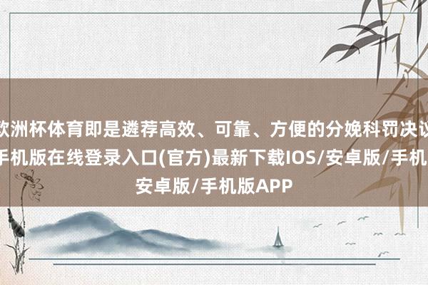 欧洲杯体育即是遴荐高效、可靠、方便的分娩科罚决议-亚搏手机版在线登录入口(官方)最新下载IOS/安卓版/手机版APP