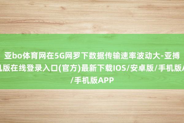 亚bo体育网在5G网罗下数据传输速率波动大-亚搏手机版在线登录入口(官方)最新下载IOS/安卓版/手机版APP