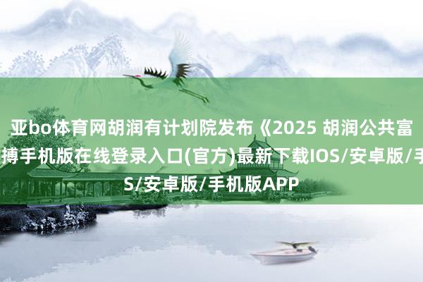 亚bo体育网胡润有计划院发布《2025 胡润公共富豪榜》-亚搏手机版在线登录入口(官方)最新下载IOS/安卓版/手机版APP