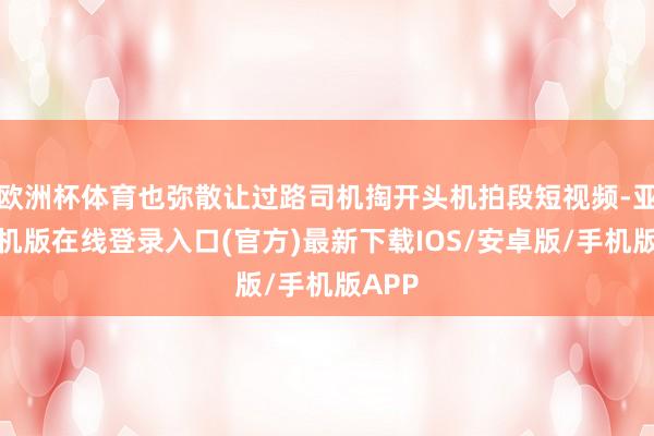 欧洲杯体育也弥散让过路司机掏开头机拍段短视频-亚搏手机版在线登录入口(官方)最新下载IOS/安卓版/手机版APP