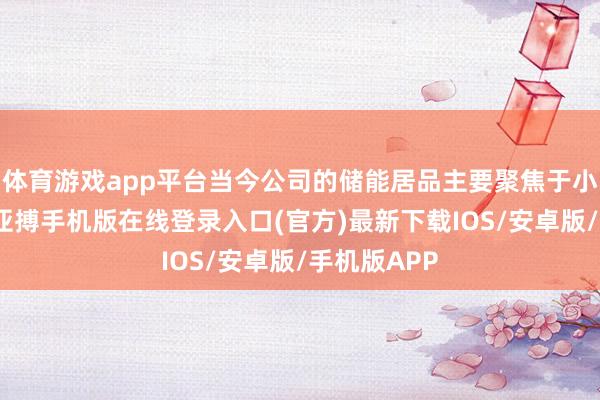 体育游戏app平台当今公司的储能居品主要聚焦于小储能鸿沟-亚搏手机版在线登录入口(官方)最新下载IOS/安卓版/手机版APP