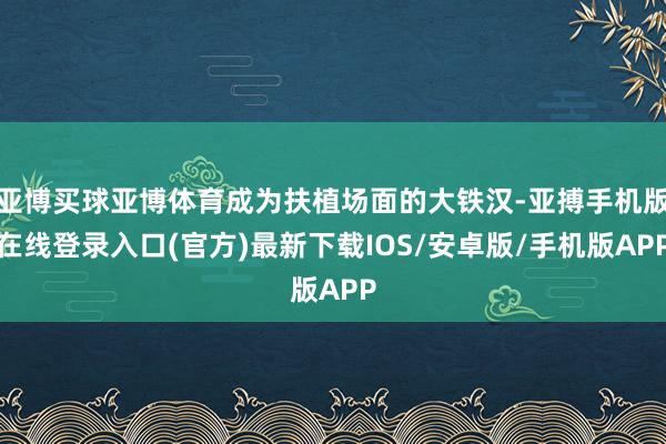 亚博买球亚博体育成为扶植场面的大铁汉-亚搏手机版在线登录入口(官方)最新下载IOS/安卓版/手机版APP