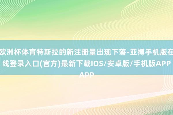 欧洲杯体育特斯拉的新注册量出现下落-亚搏手机版在线登录入口(官方)最新下载IOS/安卓版/手机版APP