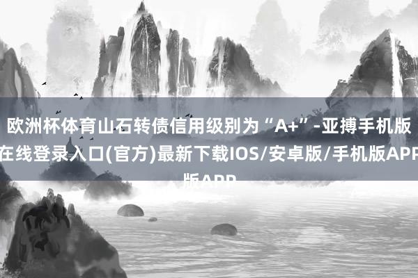 欧洲杯体育山石转债信用级别为“A+”-亚搏手机版在线登录入口(官方)最新下载IOS/安卓版/手机版APP
