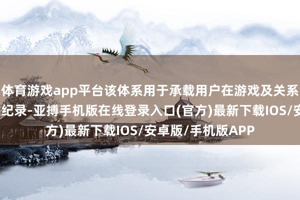 体育游戏app平台该体系用于承载用户在游戏及关系互动历程中的参与纪录-亚搏手机版在线登录入口(官方)最新下载IOS/安卓版/手机版APP