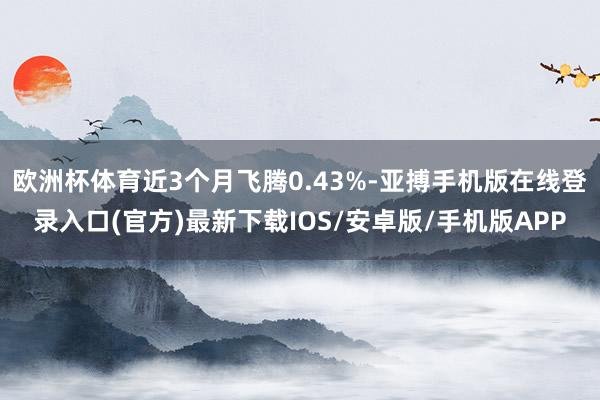 欧洲杯体育近3个月飞腾0.43%-亚搏手机版在线登录入口(官方)最新下载IOS/安卓版/手机版APP