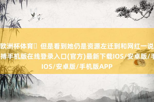 欧洲杯体育​但是看到她仍是资源左迁到和网红一说念混了-亚搏手机版在线登录入口(官方)最新下载IOS/安卓版/手机版APP