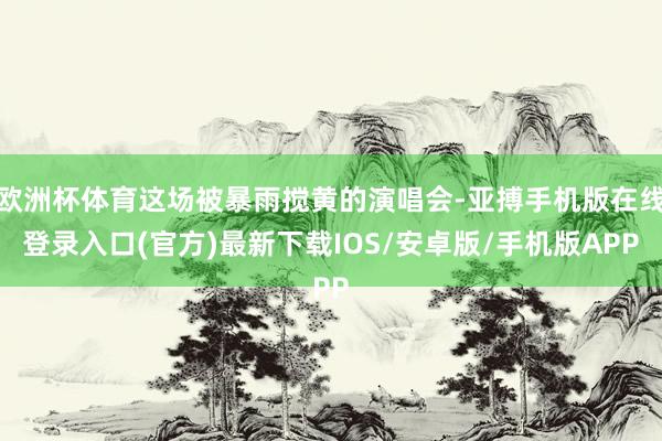 欧洲杯体育这场被暴雨搅黄的演唱会-亚搏手机版在线登录入口(官方)最新下载IOS/安卓版/手机版APP