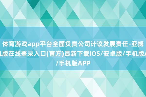 体育游戏app平台全面负责公司计议发展责任-亚搏手机版在线登录入口(官方)最新下载IOS/安卓版/手机版APP