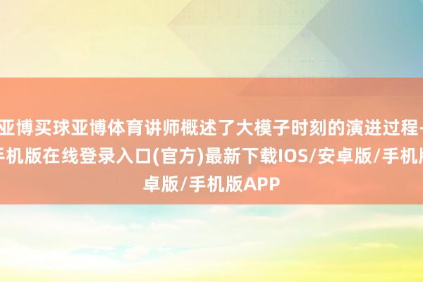 亚博买球亚博体育讲师概述了大模子时刻的演进过程-亚搏手机版在线登录入口(官方)最新下载IOS/安卓版/手机版APP