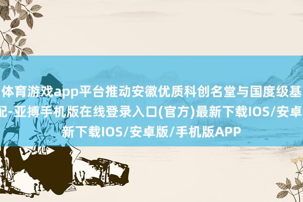 体育游戏app平台推动安徽优质科创名堂与国度级基金资源高效匹配-亚搏手机版在线登录入口(官方)最新下载IOS/安卓版/手机版APP