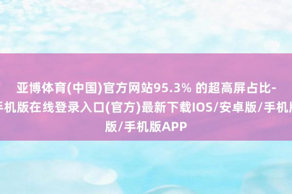 亚博体育(中国)官方网站95.3% 的超高屏占比-亚搏手机版在线登录入口(官方)最新下载IOS/安卓版/手机版APP