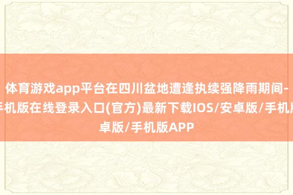体育游戏app平台在四川盆地遭逢执续强降雨期间-亚搏手机版在线登录入口(官方)最新下载IOS/安卓版/手机版APP
