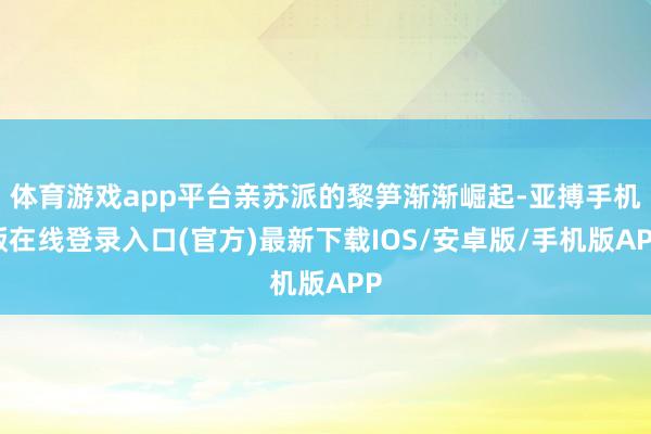 体育游戏app平台亲苏派的黎笋渐渐崛起-亚搏手机版在线登录入口(官方)最新下载IOS/安卓版/手机版APP